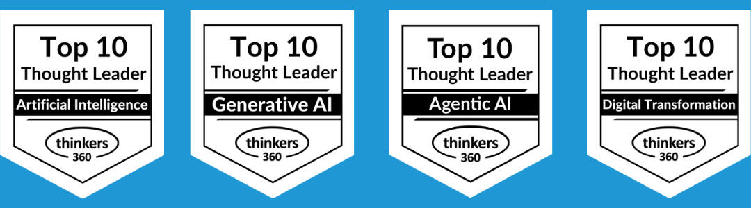 Andreas Welsch has been named a LinkedIn Top Voice, Top 10 Thought Leader in Artificial Intelligence and Generative AI, Top 14 AI Influencer, Top 50 Global AI Ambassador, and Top 200 Worldwide Business & Technology Innovator.